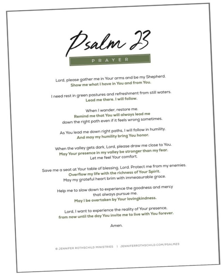 Free Printables from Psalm 23: The Shepherd With Me - Jennifer Rothschild
