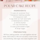 Mom's Amazing Pound Cake Recipe